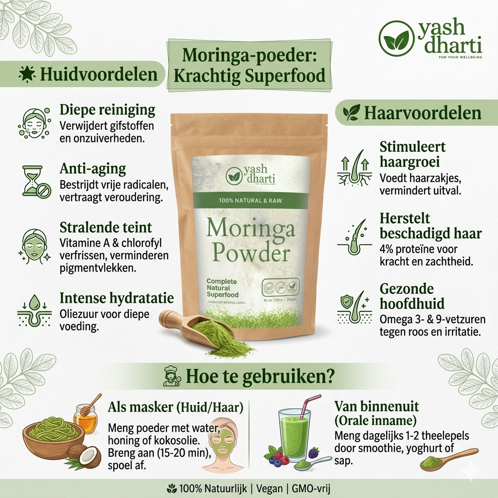 Yash Dharti Biologische Moringa Poeder 200g