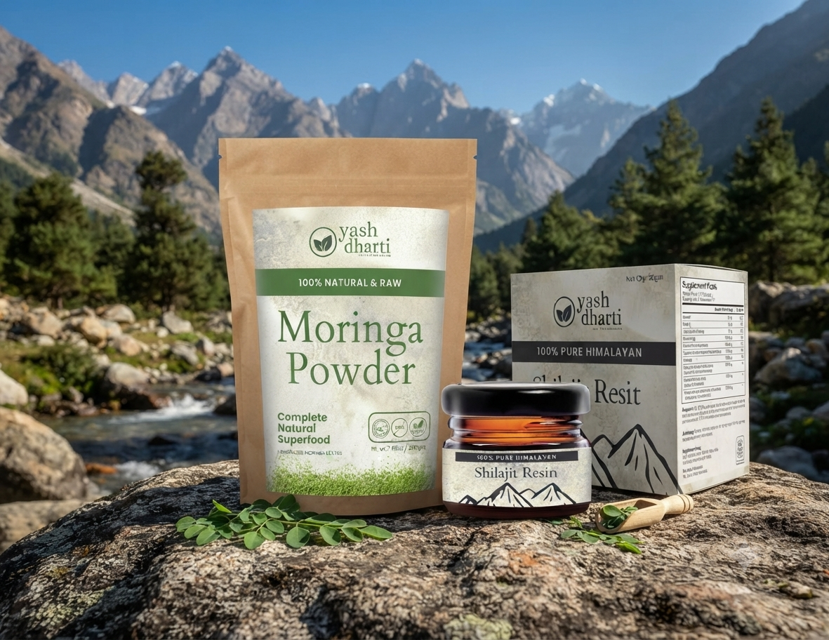 Ochtendritueel Bundel — Shilajit Resin + Moringa Poeder